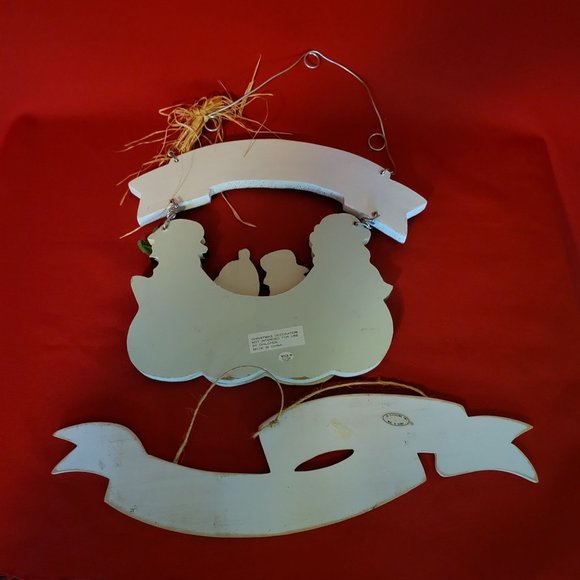 Christmas Signs Merry Christmas and Let it Snow Set of 2 - Picture 3 of 12